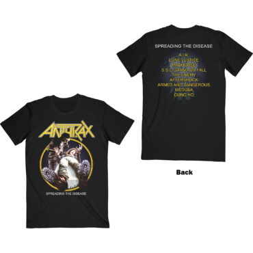 Anthrax Majica: Spreading The Disease Track list (Back Print)