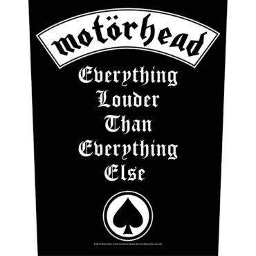 Motorhead Hrbtni Našitek: Everything Louder