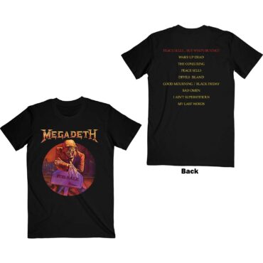 Megadeth Majica: Peace Sells… Track list (Back Print)