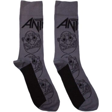 Anthrax Nogavice: Faces Pattern Mono (UK Size 7 - 11)