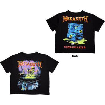 Megadeth Ženski Crop Top: Contaminated (Back Print)