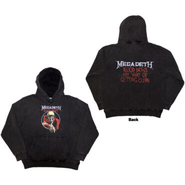 Megadeth Pulover s Kapuco: Black Friday (Charcoal Grey) (Back Print & Wash Collection)