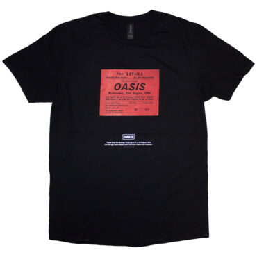 Oasis Majica: Definitely Maybe Ticket Stub (Black)