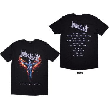 Judas Priest T-Shirt: Angel Of Retribution Tracklst (Back Print) (Black)