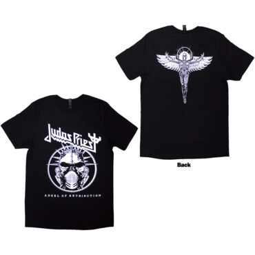 Judas Priest T-Shirt: Angel Of Retribution Headshot (Black) (Back Print)