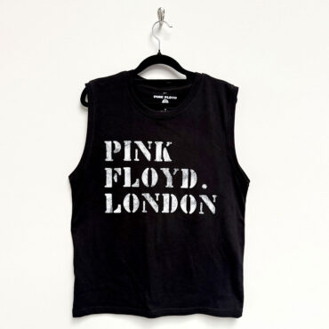 Pink Floyd Tank T-Shirt: Stencil Logo (Black)