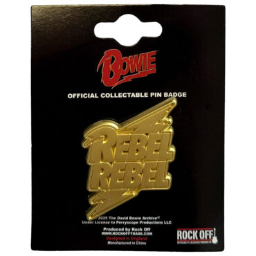 David Bowie Pin Badge: Rebel Rebel Gold