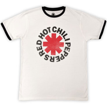 Red Hot Chili Peppers Ringer T-Shirt: Logo Ringer (White)
