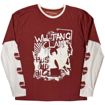 Wu-Tang Clan Layered Long Sleeve T-Shirt: Graffiti (Red & White) (Sleeve Print)