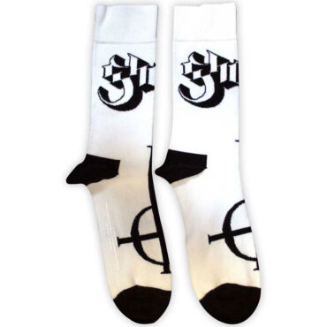 Ghost Ankle Socks: Symbol Mono (White) (UK Size 4 - 7)
