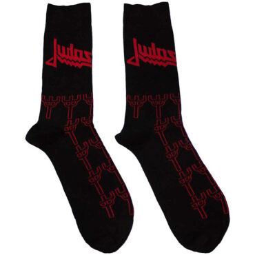 Judas Priest Ankle Socks: Trident Pattern (Black) (UK Size 4 - 7)