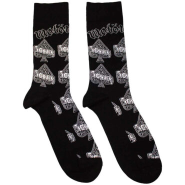 Motorhead Ankle Socks: Ace Of Spades Repeat (Black) (UK Size 4 - 7)