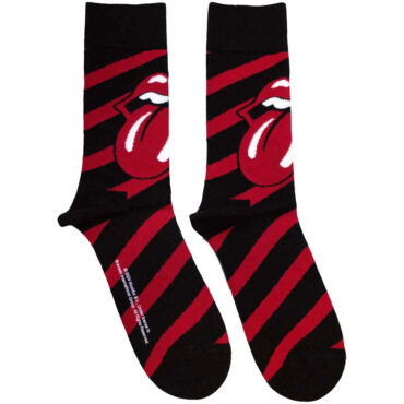 The Rolling Stones Ankle Socks: Stripes (Black) (UK Size 4 - 7)