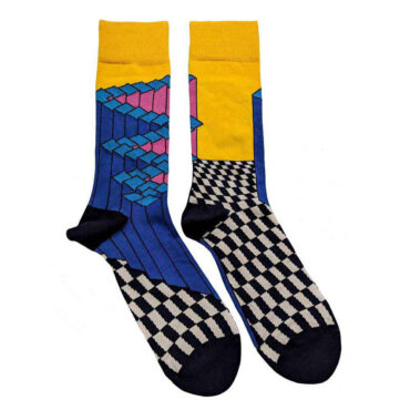 The Strokes Ankle Socks: Angles (Blue) (UK Size 4 - 7)
