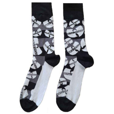 Wu-Tang Clan Ankle Socks: Logos Monochrome (Black) (UK Size 4 - 7)