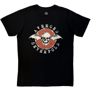 Avenged Sevenfold Carbon T-Shirt: Deathbat Red Circle (Black)