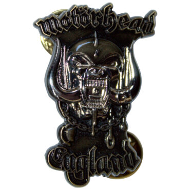 Motorhead Pin Badge: England Gold